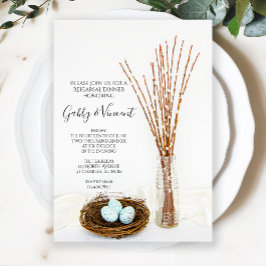 Invitación Huevos de nido de aves y cena de ensayo de Pussy W