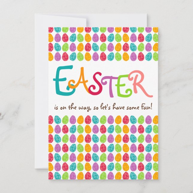 Invitación Huevos de PASCUA (Anverso)