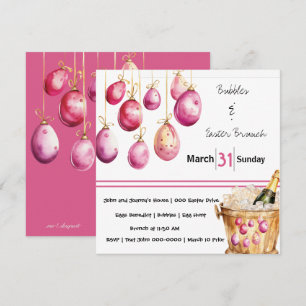Invitación Huevos de Pascua, burbujas y brunch de Pascua