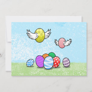 Invitación Huevos de Pascua voladores