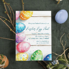 Invitación Huevos en la caza de huevos de Pascua en la planta