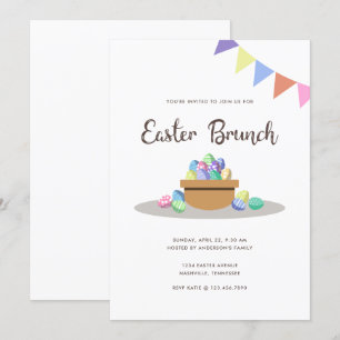 Invitación Huevos modernos de Fiesta de Pascua