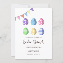 Invitación Huevos modernos de Fiesta de Pascua