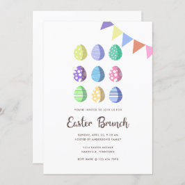 Invitación Huevos modernos de Fiesta de Pascua