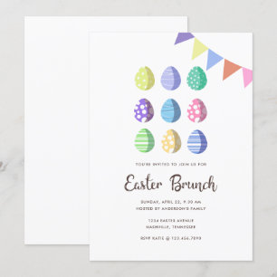 Invitación Huevos modernos de Fiesta de Pascua