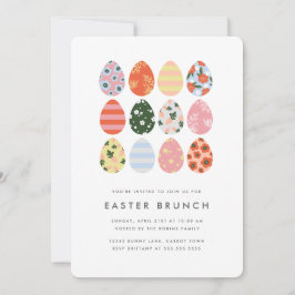 Invitación Huevos modernos de Pascua