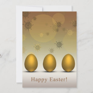 Invitación Huevos modernos de Pascua Dorada