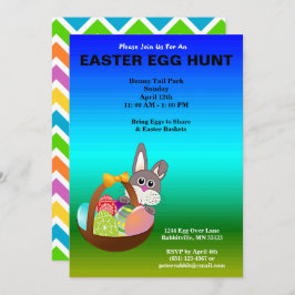 Invitación Huevos pintados y caza de huevos de pascua confita