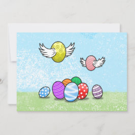 Invitación Huevos voladores de Pascua