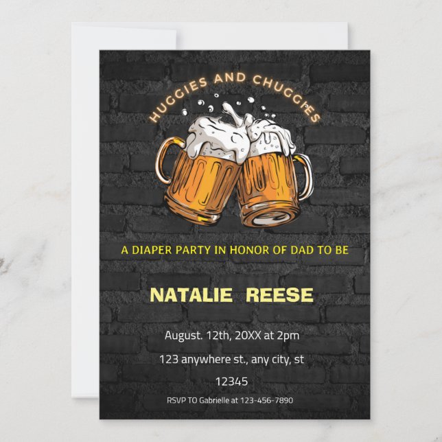 Invitación Huggies y Chuggies Papá Pañal (Anverso)