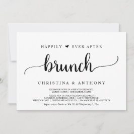 Invitación Huida, Brunch de Felices para Siempre, Rústico 