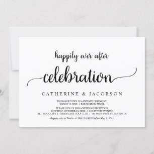 Invitación Huida, Celebración de Felices para Siempre, Rústic