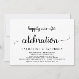 Invitación Huida, Celebración de Felices para Siempre, Rústic