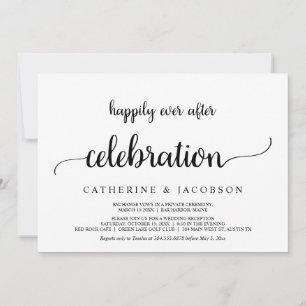 Invitación Huida, Celebración de Felices para Siempre, Rústic