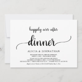 Invitación Huida, Cena Felices para Siempre, Rústico