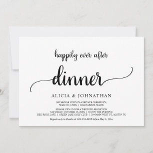 Invitación Huida, Cena Felices para Siempre, Rústico