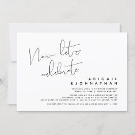 Invitación Huida de boda, Ahora celebremos