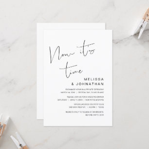 Invitación Huida de boda, Ahora es el momento