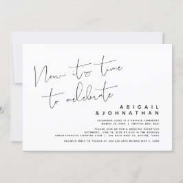 Invitación Huida de boda, Ahora es el momento de celebrar