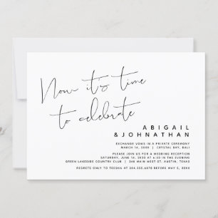 Invitación Huida de boda, Ahora es el momento de celebrar