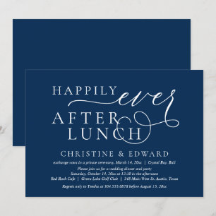 Invitación Huida de Boda, Almuerzo Feliz para Siempre
