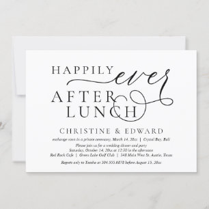 Invitación Huida de Boda, Almuerzo Feliz para Siempre