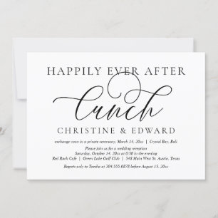 Invitación Huida de Boda, Almuerzo Feliz para Siempre