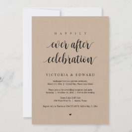 Invitación Huida de Boda, Celebración de Felices para Siempre