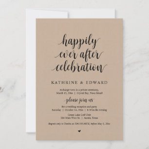 Invitación Huida de Boda, Celebración de Felices para Siempre