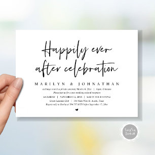 Invitación Huida de Boda, Celebración de Felices para Siempre
