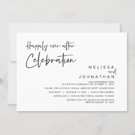 Invitación Huida de boda, Celebración de Felices para Siempre