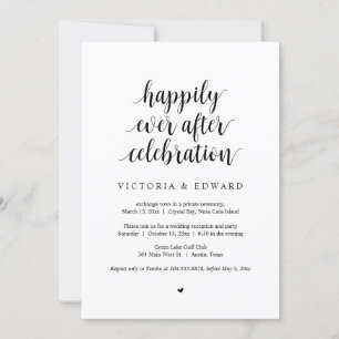 Invitación Huida de boda, Celebración de Felices para Siempre