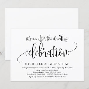 Invitación Huida de boda, Celebración después de la boda