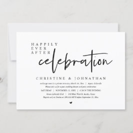 Invitación Huida de boda, Celebración Felices para Siempre