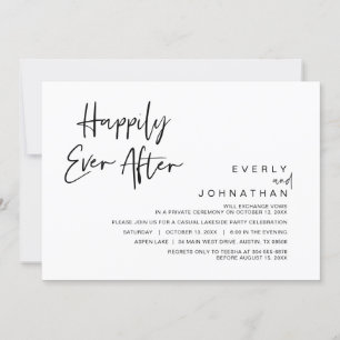 Invitación Huida de Boda, Celebración Feliz para Siempre