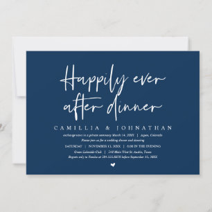 Invitación Huida de boda, Cena Felices para Siempre