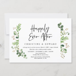 Invitación Huida de boda, cena feliz para siempre