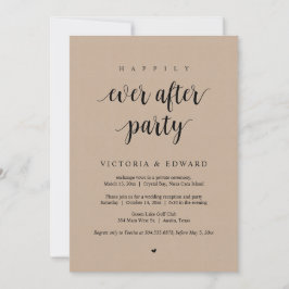Invitación Huida de Boda, Fiesta de Felicidad Eterna, Kraft