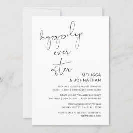 Invitación Huida de boda, fiesta de feliz para siempre 