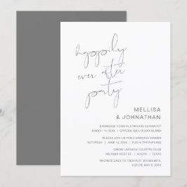 Invitación Huida de boda, fiesta de feliz para siempre