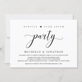 Invitación Huida de boda, fiesta de recepción elegante