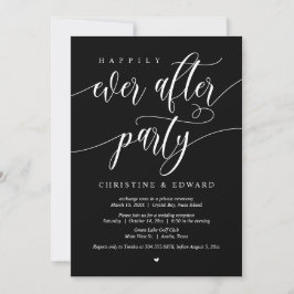 Invitación Huida de boda, Fiesta Felices para Siempre