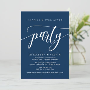 Invitación Huida de boda, Fiesta Felices para Siempre