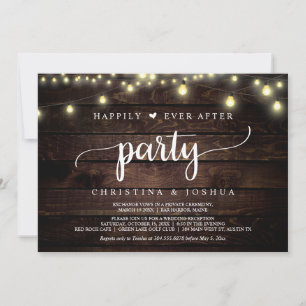 Invitación Huida de Boda, Fiesta Felices para Siempre
