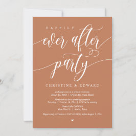 Invitación Huida de boda, Fiesta Felices para Siempre