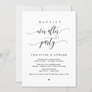 Invitación Huida de Boda, Fiesta Felices para Siempre Invita