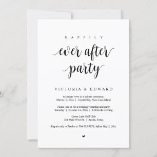 Invitación Huida de Boda, Fiesta Feliz para Siempre