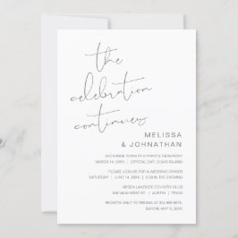 Invitación Huida de Boda, La Celebración Continúa