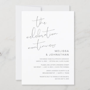 Invitación Huida de Boda, La Celebración Continúa