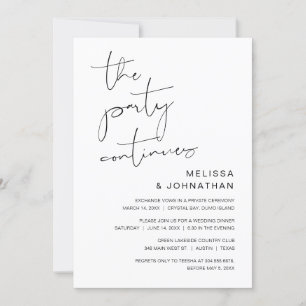 Invitación Huida de Boda, La Fiesta Continúa